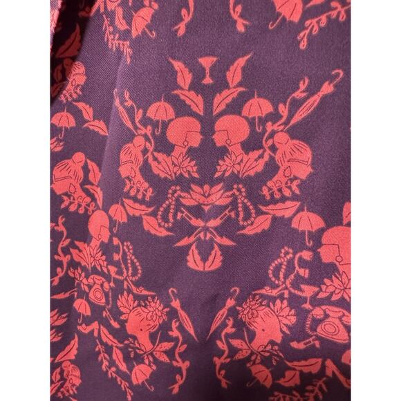 Cabi 3258 Purple Plum Maroon Red Sakura Cameo Print Layered Tank Feminine Large - Picture 9 of 14